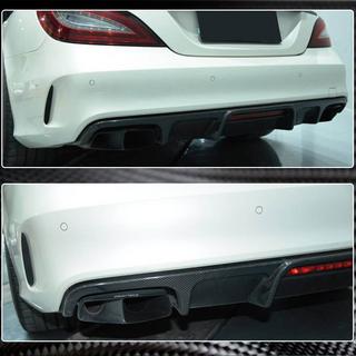 Rear Bumper Diffuser (for Base/CLS63 AMG 2015-2018, Carbon) photo 3