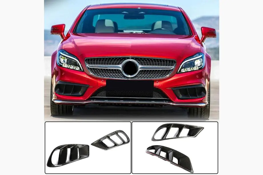 Mercedes CLS C218 2011-2018 Carbon Front Bumper Covers (for AMG-Line SD 2015-2018) Image