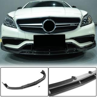 Front Bumper Lip V1 Add-on (for CLS63 AMG SD 2015-2018, Carbon) photo 2
