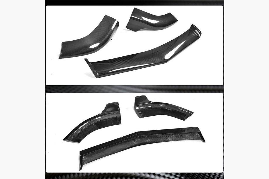 Mercedes CLS C218 2011-2018 Front Bumper Lip V1 Spoiler (for CLS63 AMG SD 2011-2014, Carbon) Photo 4