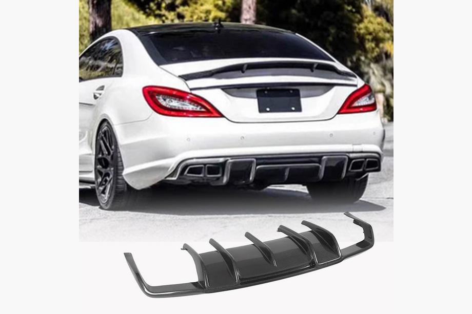 Mercedes CLS C218 2011-2018 Rear Bumper Diffuser for AMG-Line/CLS63 AMG 2011-2014, Carbon Image