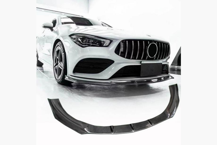 Mercedes CLA C118 2019- Front Bumper Lip Spoiler (for SD 2019-2022, Carbon) Image