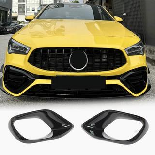 Front bumper extensions (for CLA45 AMG 2019-2022, ABS) Mercedes CLA C118 2019- photo 1