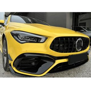 Front bumper extensions (for CLA45 AMG 2019-2022, ABS) Mercedes CLA C118 2019- photo 2