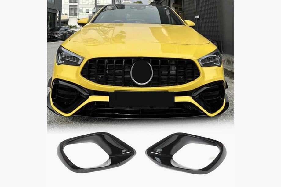 Mercedes CLA C118 2019- Front bumper extensions (for CLA45 AMG 2019-2022, ABS) Image
