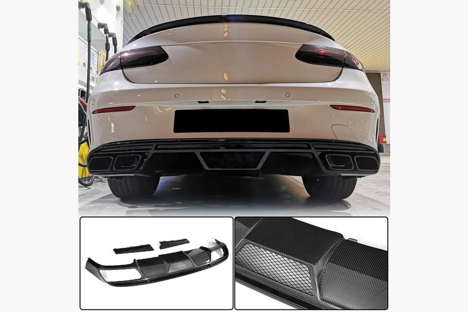 Mercedes E-class coupe C238 2016-2024 Rear Bumper Diffuser V1 for AMG-Line 2017-2019 Carbon Image