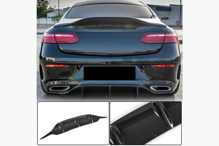 Mercedes E-class coupe C238 2016-2024 Rear Bumper Diffuser V2 for AMG-Line 2017-2019 Carbon Image