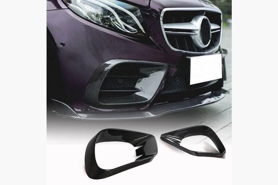 Mercedes E-class coupe C238 2016-2024 Carbon Front Bumper Covers (for AMG-Line 2017-2019) Image