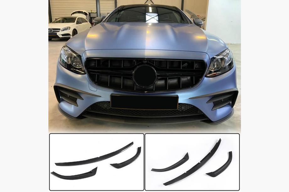 Mercedes E-class coupe C238 2016-2024 Front Bumper Lip for AMG-Line 2017-2019 Carbon Image