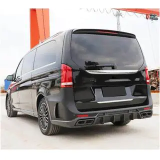 Rear Bumper (2014-2019, Carbon) Mercedes Vito/V-class W447 2014- photo 2
