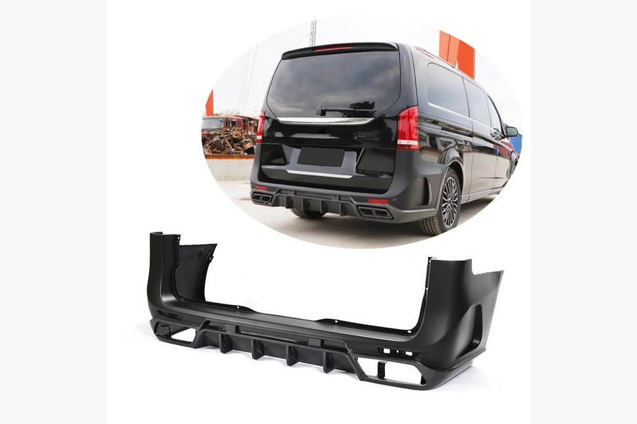 Mercedes Vito/V-class W447 2014- Rear Bumper (2014-2019, Carbon) Image