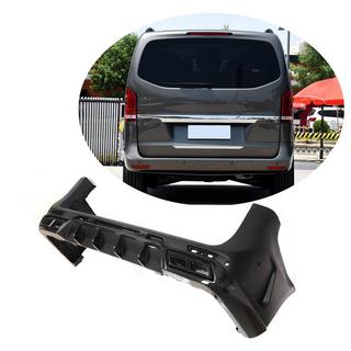 Rear bumper cover with diffuser (2014-2019, Plastic + Carbon) photo 1