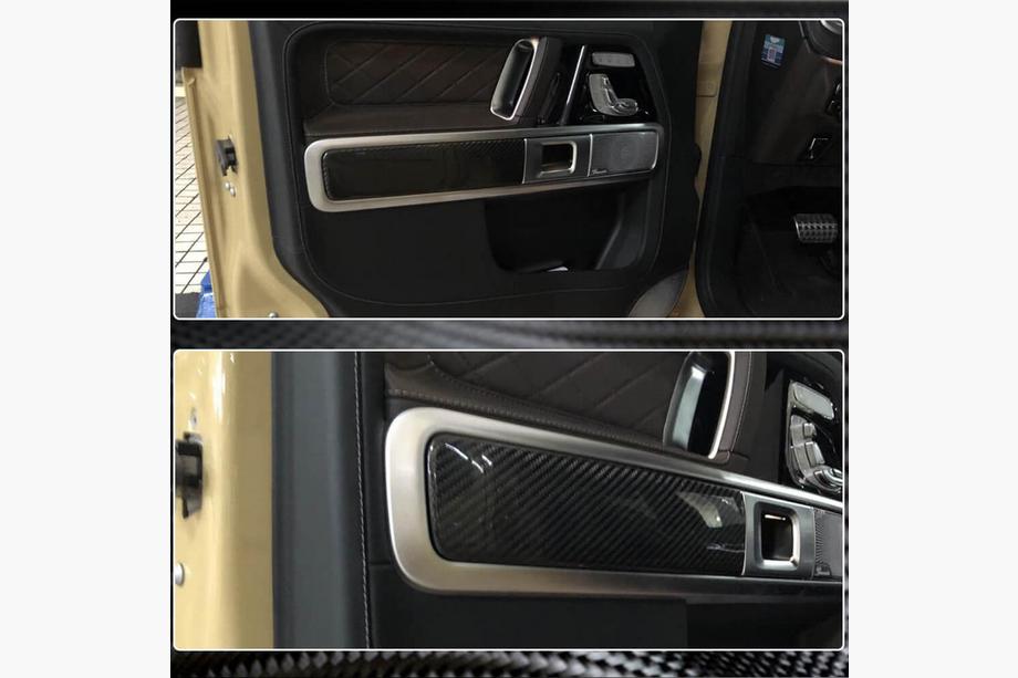 Mercedes G class W463 2018-2024 Interior Door Trim Covers (Dry Carbon) Photo 3