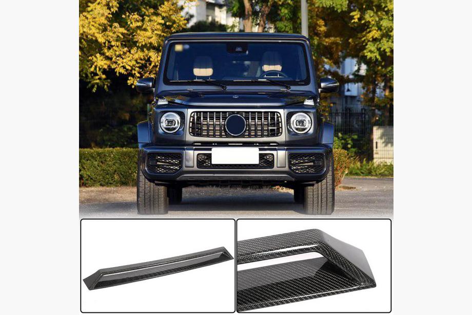 Mercedes G class W463 2018-2024 Front Bumper Lip V2 (for G63 AMG, Dry Carbon) Image