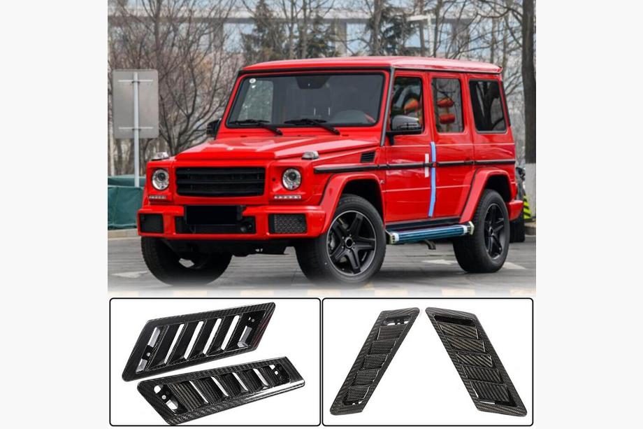 Mercedes G class W463 1990-2018 Front Fender Covers (Dry Carbon) Photo 1