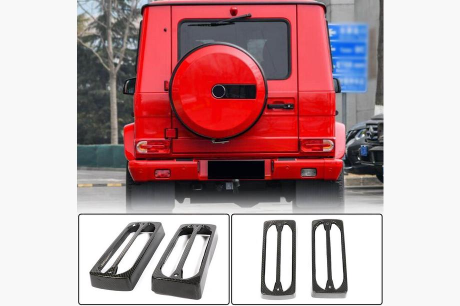 Mercedes G class W463 1990-2018 Tail Light Covers (Dry Carbon) Photo 1