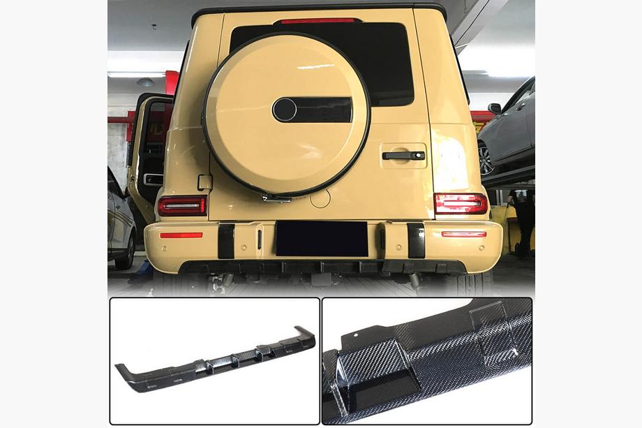 Mercedes G class W463 2018-2024 Rear Bumper Diffuser V1 for G63 AMG, Carbon Image
