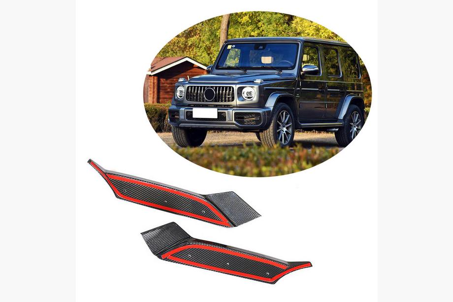 Mercedes G class W463 2018-2024 Front Bumper Flap Covers for G63 AMG 2019-2021 Carbon Image