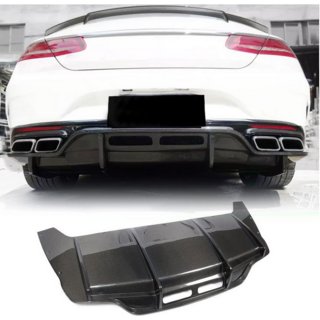 Rear Bumper Diffuser for AMG-Line 2015-2018, Carbon photo 1