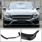 Mercedes S-class C217 Coupe 2014-2020 Front Bumper Lip V1 for AMG-Line 2015-2018 Carbon photo 1