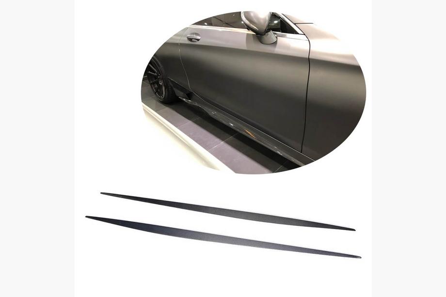 Mercedes S-class C217 Coupe 2014-2020 Side Skirts (for AMG-Line 2015-2018, Carbon) Photo 1