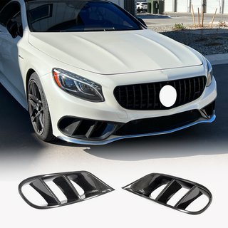 Front bumper inserts (for AMG-Line 2015-2018, dry carbon) photo 1