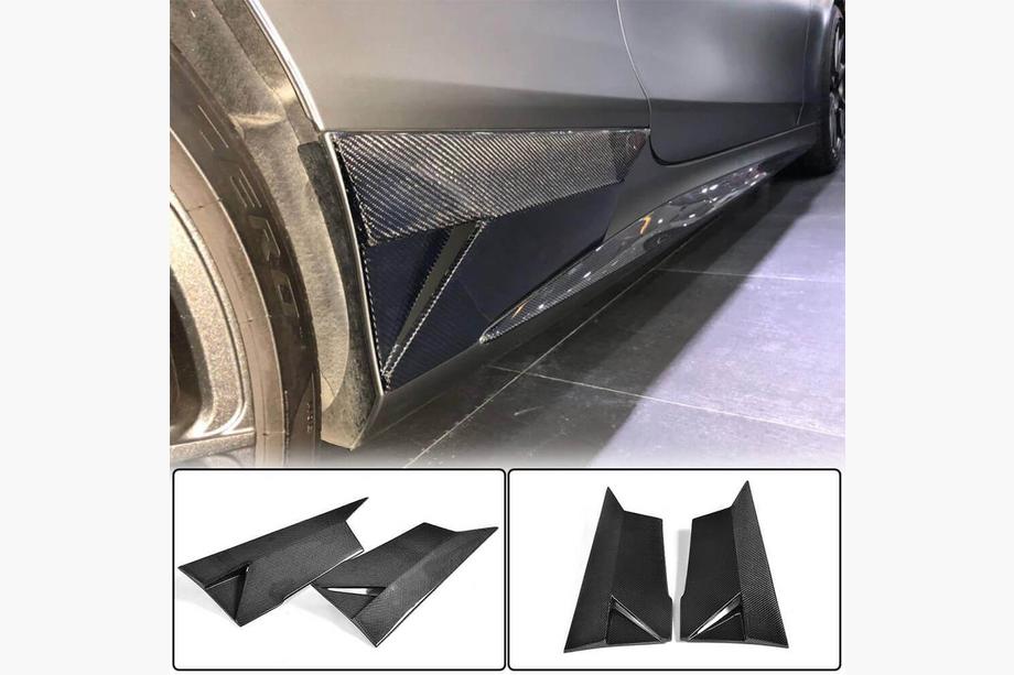 Mercedes S-class C217 Coupe 2014-2020 Side Skirt Extensions (for AMG-Line 2015-2018, Carbon) Image