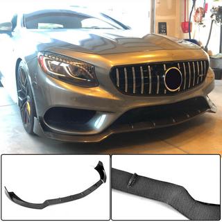 Front Bumper Lip V2 for AMG-Line 2015-2018 Carbon photo 2