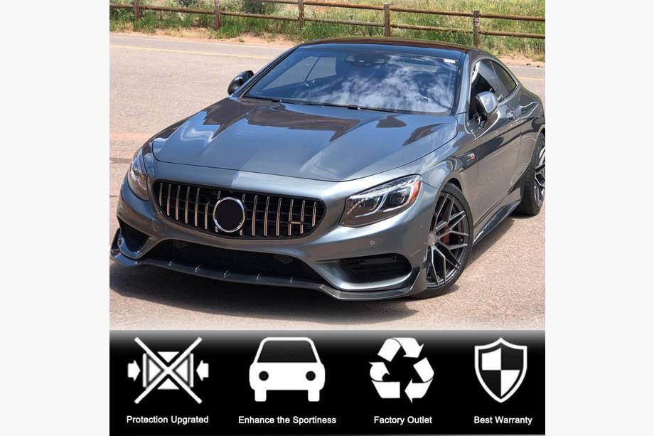 Mercedes S-class C217 Coupe 2014-2020 Front Bumper Lip V2 for AMG-Line 2015-2018 Carbon Photo 3