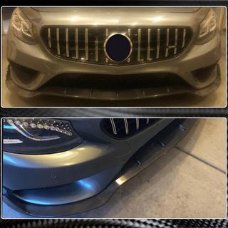 Front Bumper Lip V3 Add-on (for AMG-Line 2015-2018, Carbon) photo 4