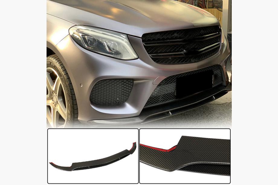 Mercedes GLE coupe C292 2015-2019 Front Bumper Lip Extensions (for GLE43 AMG, Carbon) Image