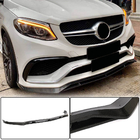 Mercedes GLE coupe C292 2015-2019 Front Bumper Lip Extensions (for GLE63 AMG, Plastic) photo 1