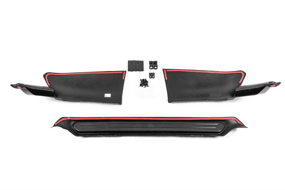 Toyota Land Cruiser Prado 150 2009-2023 Rear TRD diffuser trim, 3-piece (for 2017+) Black Photo 6