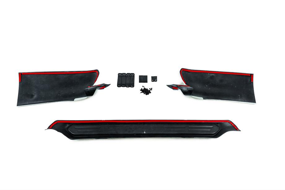 Toyota Land Cruiser Prado 150 2009-2023 Rear TRD diffuser trim, 3-piece (for 2017+) Black Photo 9