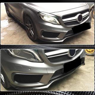 Front Bumper Lip Spoiler (for GLA45 AMG 2013-2016, Carbon) photo 3