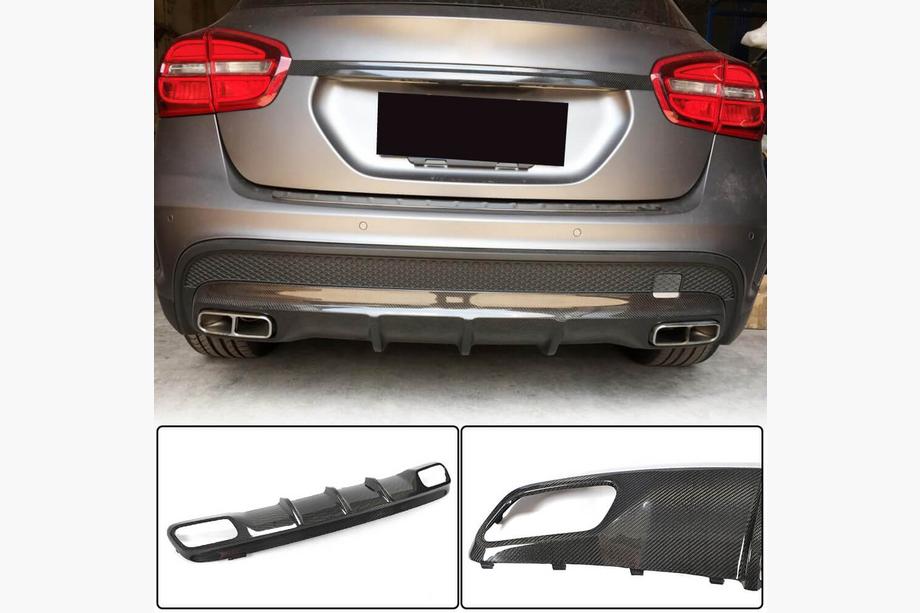 Mercedes GLA X156 2014-2019 Rear Bumper Diffuser for GLA45 AMG, Carbon Image