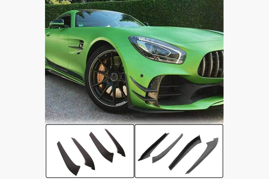 Mercedes AMG GT C190/R190 2014-2022 Front bumper extensions V1 (for GT R 2016-2019, Carbon) Image