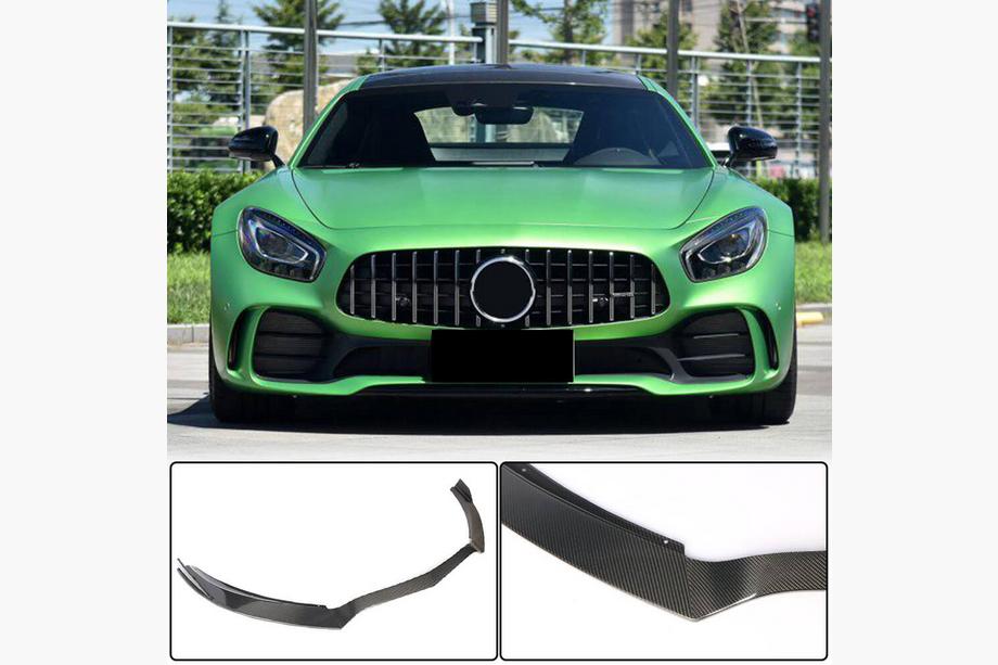 Mercedes AMG GT C190/R190 2014-2022 Front Bumper Lip Spoiler (for GT R 2016-2019, Carbon) Image