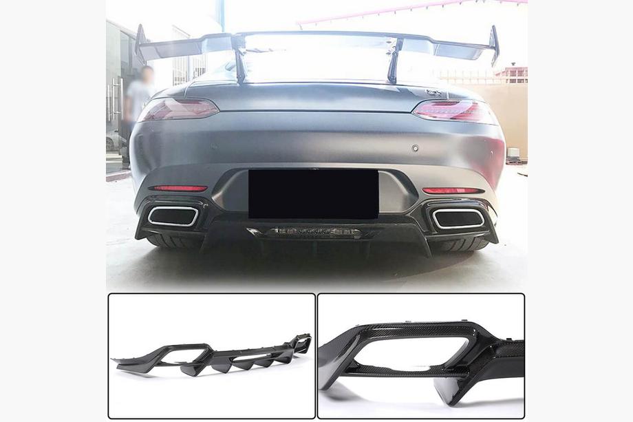 Mercedes AMG GT C190/R190 2014-2022 Rear Bumper Diffuser (for 2015-2017, Carbon) Image