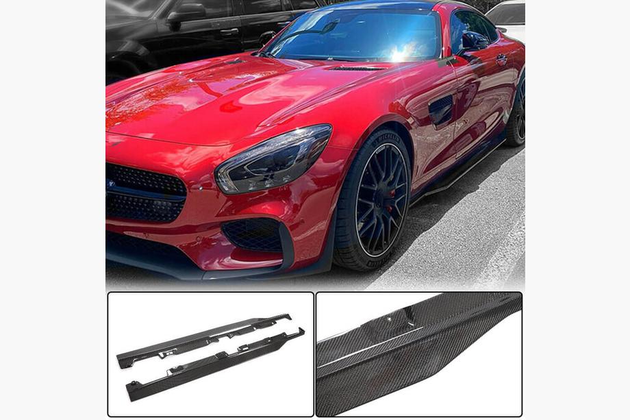 Mercedes AMG GT C190/R190 2014-2022 Side Skirts (2015-2017, Carbon) Image