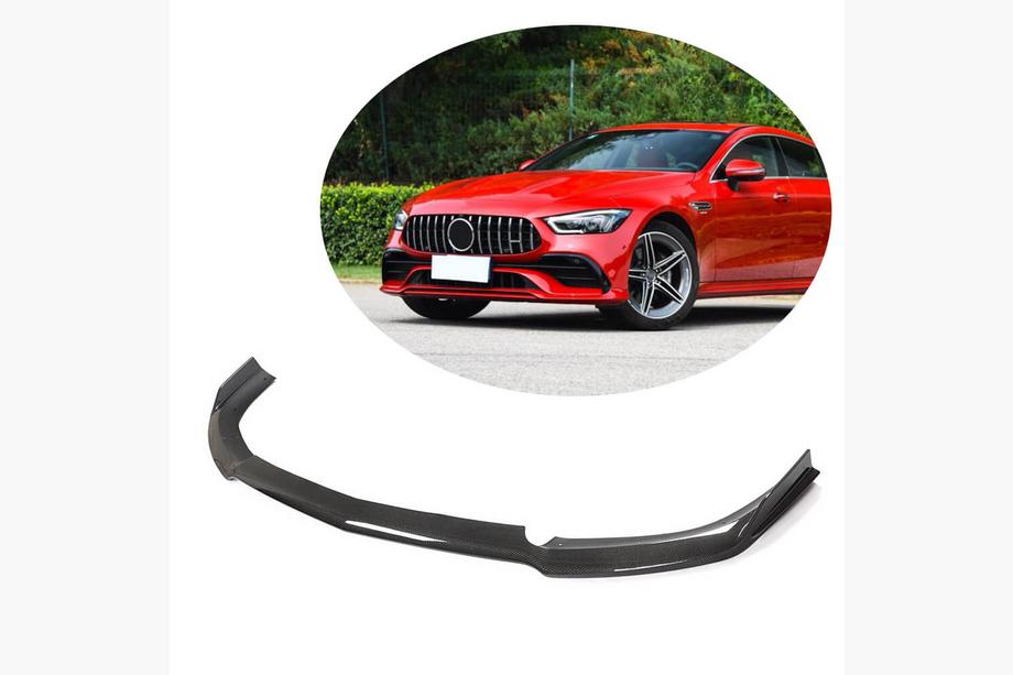 Mercedes AMG GT 4 X290 2018- Front Bumper Lip Spoiler (for GT43/GT50/GT53 2018-2022, Carbon) Photo 1