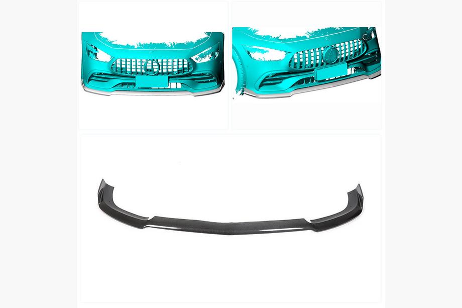 Mercedes AMG GT 4 X290 2018- Front Bumper Lip Spoiler (for GT43/GT50/GT53 2018-2022, Carbon) Photo 2