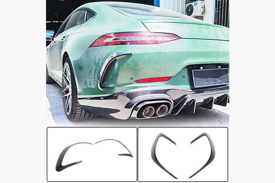 Mercedes AMG GT 4 X290 2018- Rear Bumper Covers V2 (for GT63 2018-2022, Carbon) Image