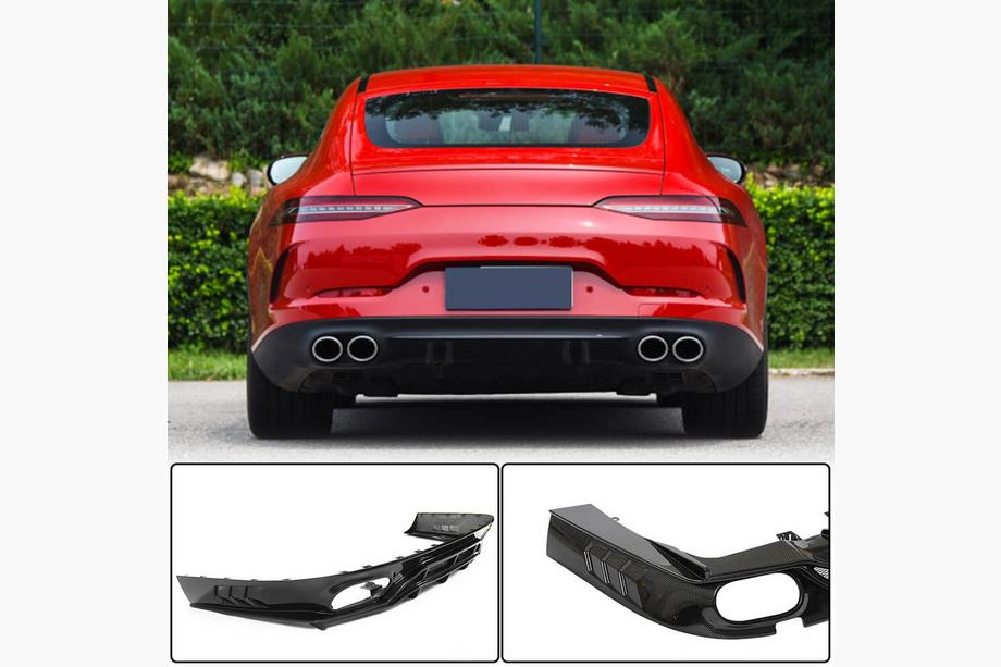 Mercedes AMG GT 4 X290 2018- Rear Bumper Diffuser for GT43/GT50/GT53 2018-2022, Carbon Image