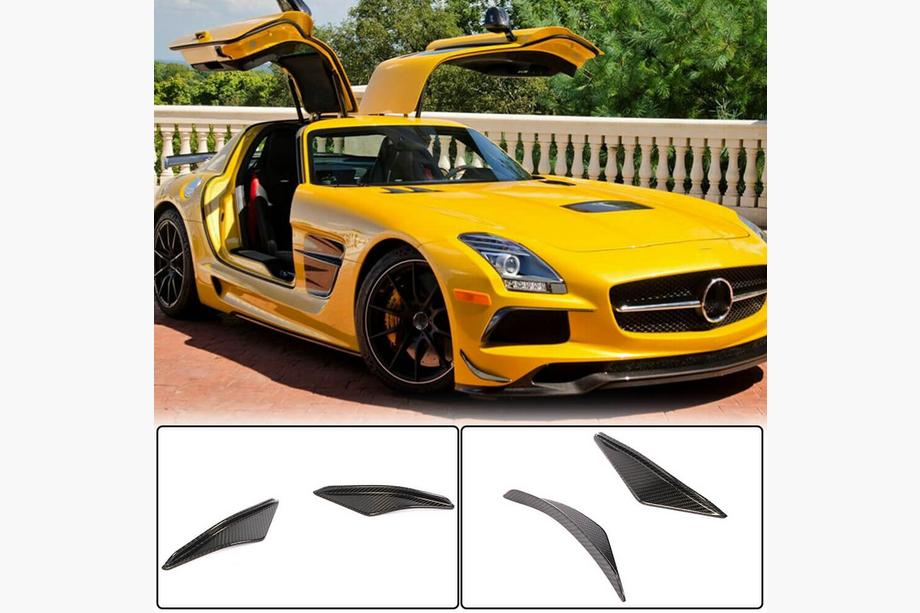 Mercedes SLS C197 2010-2014 Front Bumper Flaps V1 Carbon Image