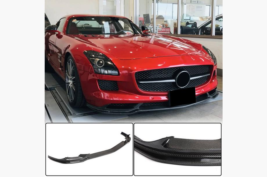 Mercedes SLS C197 2010-2014 Front Bumper Lip Spoiler (Carbon) Photo 1
