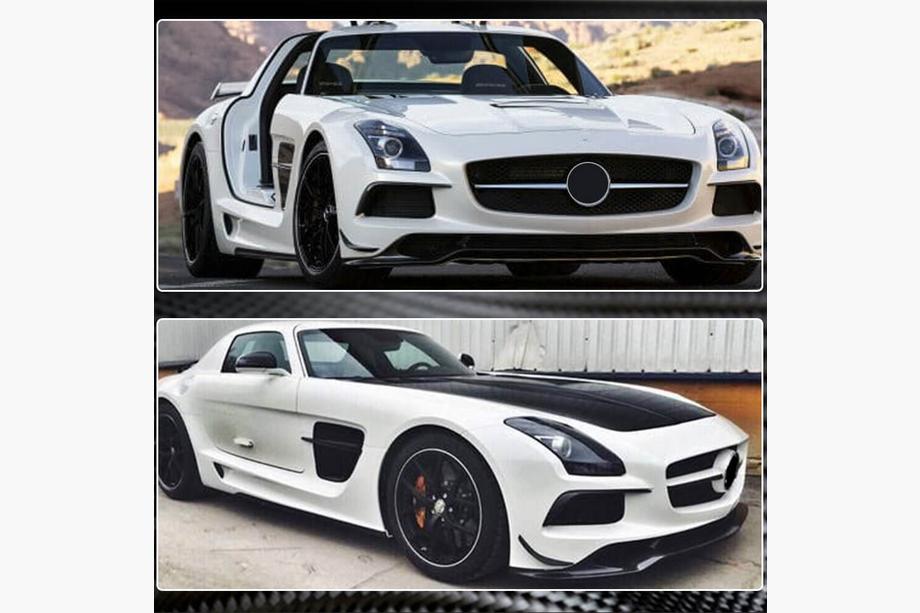 Mercedes SLS C197 2010-2014 Front Bumper Lip Spoiler (Carbon) Photo 5