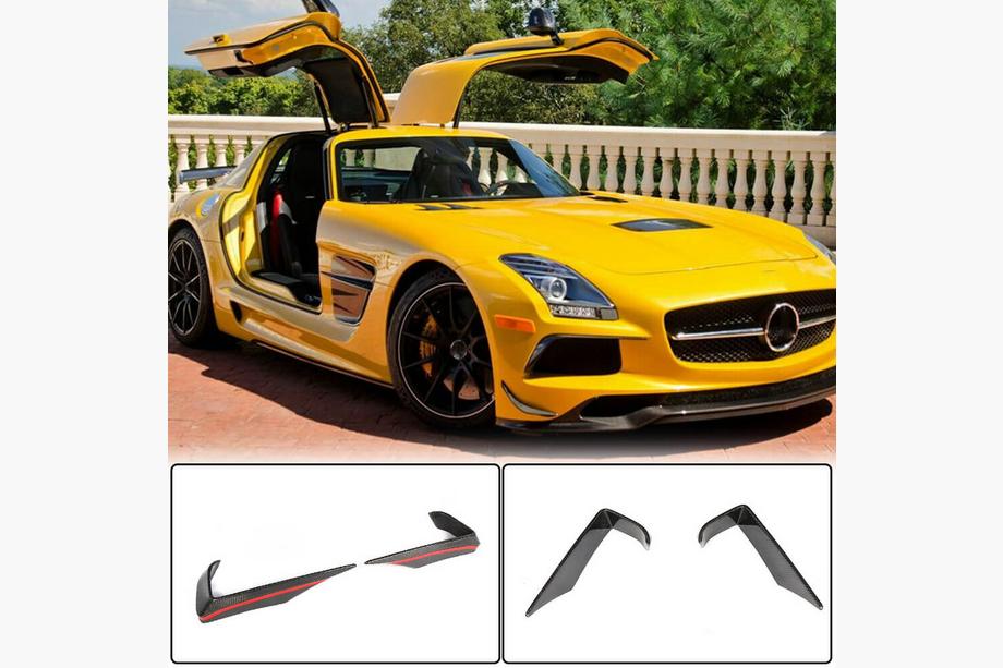 Mercedes SLS C197 2010-2014 Front Bumper Flaps V2 (Carbon) Image