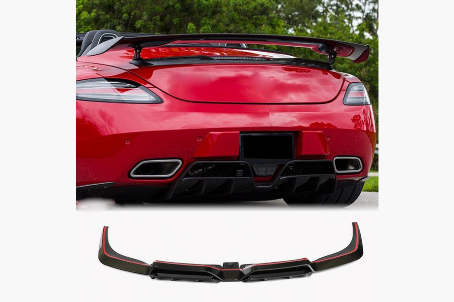 Mercedes SLS C197 2010-2014 Rear Bumper Diffuser (Carbon) Image