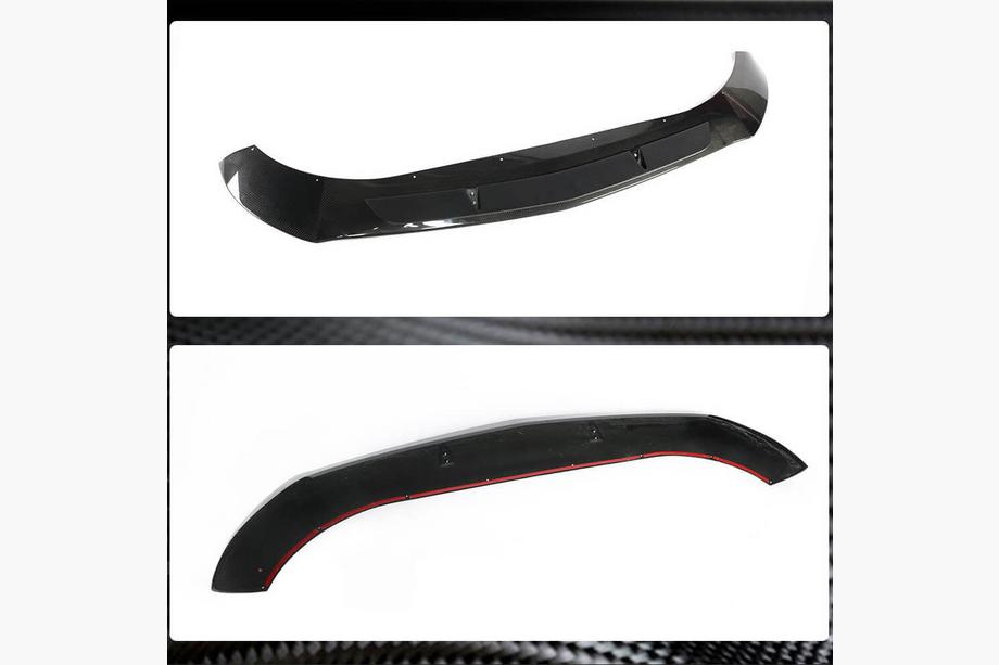 Mercedes GLC coupe C253 2016-2023 Front Bumper Lip Spoiler (for AMG-Line/GLC43 AMG, Carbon) Photo 4